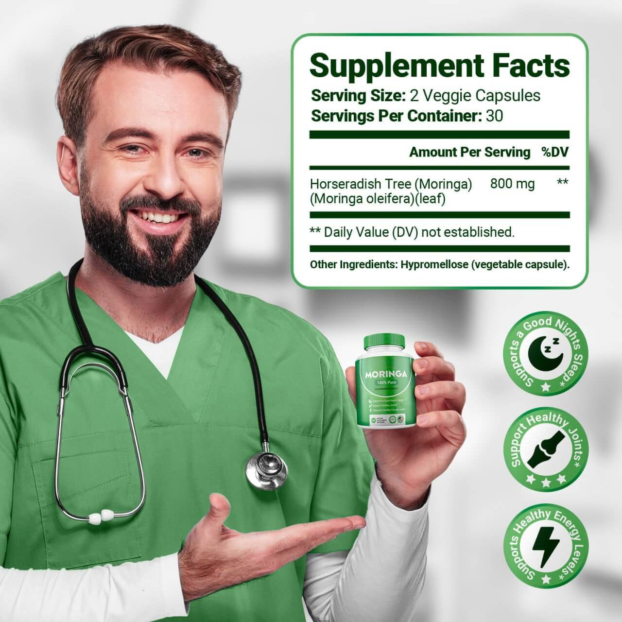 PureEssence's Moringa Powder Capsules